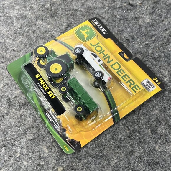 2008 37290 ERTL John Deere 3 Piece Set Tractor Wagon Pickup Diecast & Plastic - Picture 6 of 6